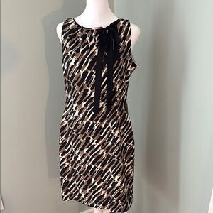 Elegant Black and Brown Ann Taylor Dress